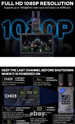 Wireless Video Transmitter and Receiver with UVC Out for Live System, Manual Swit