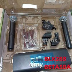 Wireless Vocal System SHUR BLX288 / Beta 58A with2 BETA58 Microphones US New