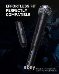 Wireless XLR Microphone Transmitter Receiver 2.4GHz 24-Bit 192kHz CV-2