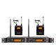 Wireless Stage Ir In Ear Monitor System Uhf Dual Channel Transmitter Receiver
