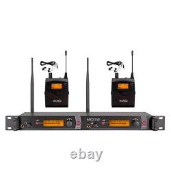 Wireless stage IR In Ear Monitor System UHF Dual channel transmitter Receiver
