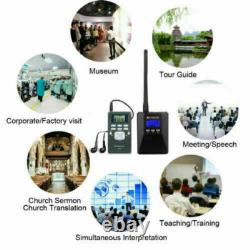 WirelessAssisted Listening Audio System Transmitter 5 Receivers Church Meeting