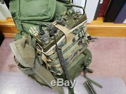 Working Military Radio PRC-77 Receiver Transmitter Antennae Handset Backpack