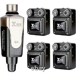 XVive U4R4 In-Ear Monitor Wireless System Transmitter One and Four Receiver LN