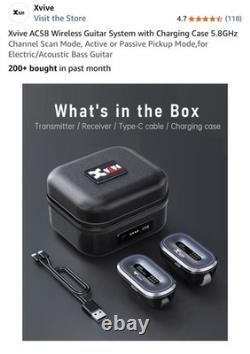 Xvive AC58 Wireless Guitar System with Charging Case 5.8GHz