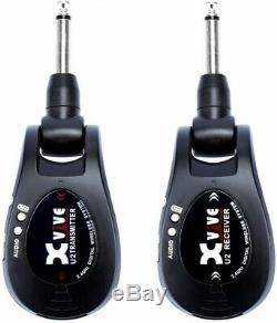 Xvive U2 2.4GHZ Wireless Guitar System Digital Guitar Transmitter Receiver BK
