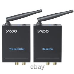 YMOO 2.4GHz Wireless Audio Transmitter Receiver (1 TX+1 RX), 20ms Ultra Low