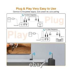 YMOO 2.4GHz Wireless Audio Transmitter and Receiver (1 TX+2 RX), 2 Receivers