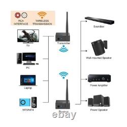 YMOO 2.4GHz Wireless Audio Transmitter and Receiver (1 TX+2 RX), 2 Receivers