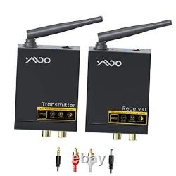 YMOO 2.4Ghz Wireless Audio Transmitter Receiver for TV, 192kHz/24bit HiFi